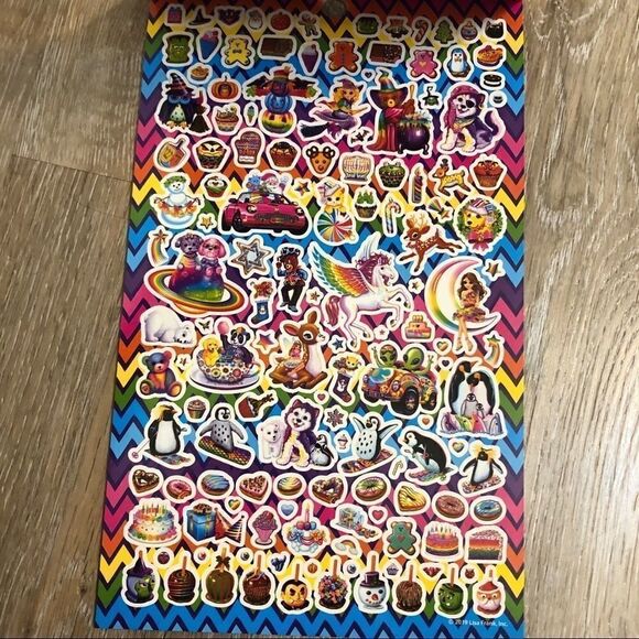 FREE WITH ANY PURCHASE LISA FRANK Authentic 600pc Sticker Book 5 pages 🌈 - Picture 4 of 11